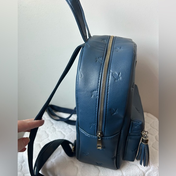 Harry Potter Ravenclaw Crest Embossed Faux Leather Mini Backpack Bioworld EUC - Picture 2 of 10